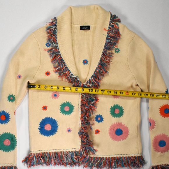 Mitawa Flower Pima Cotton Cardigan - L - Picture 6 of 8